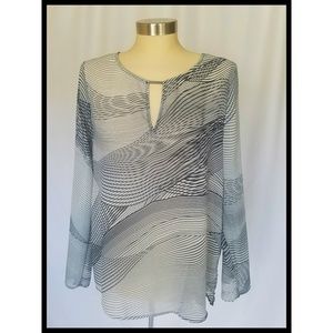 Banana Republic Blue and White Blouse